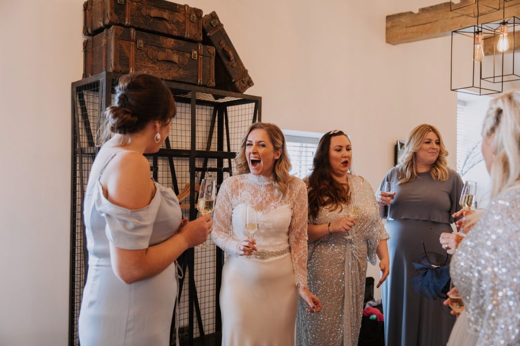 happy bridesmaids
