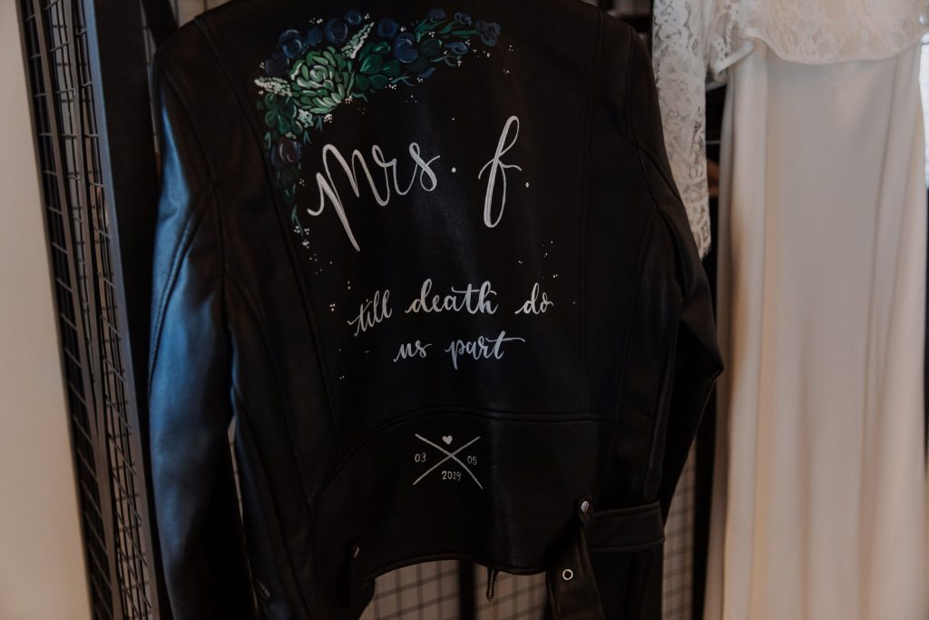 wedding leather jacket