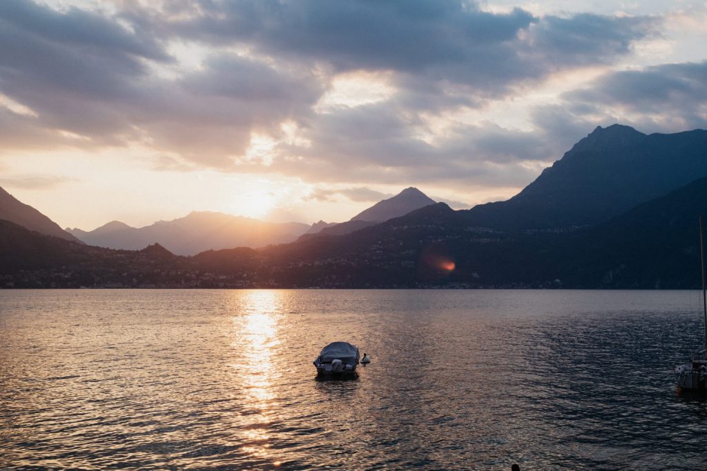 lake como sunset