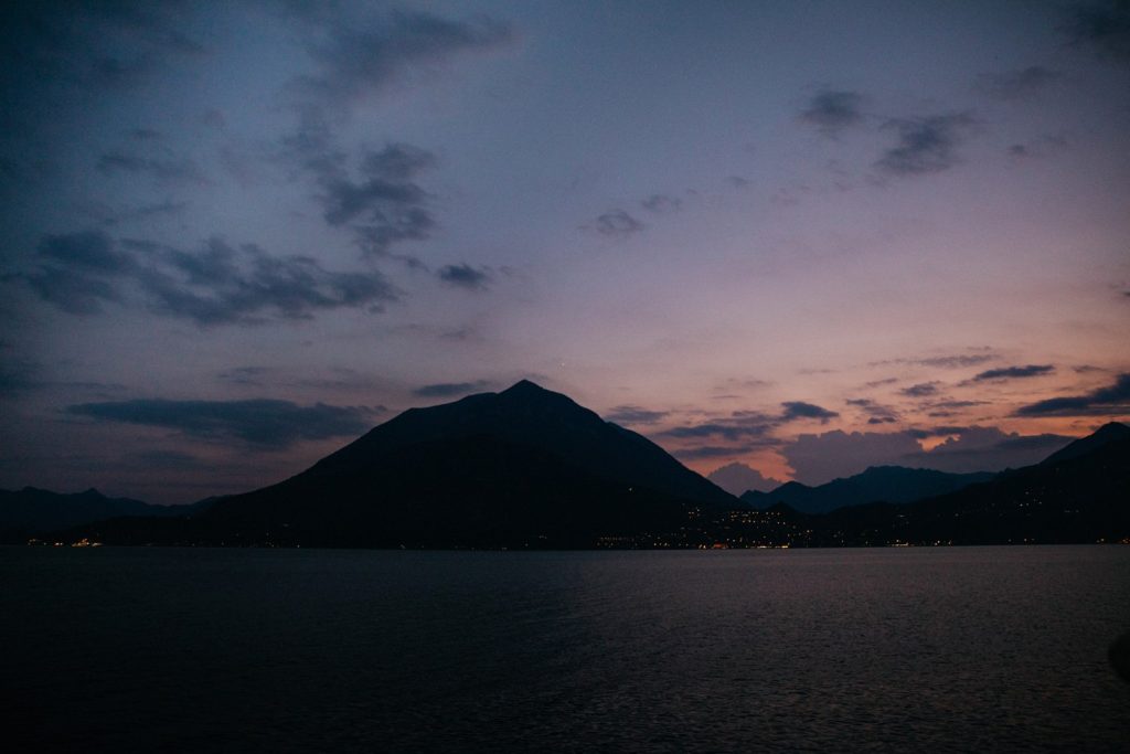 lake como sunset