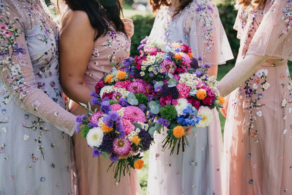 colourful wedding flowers