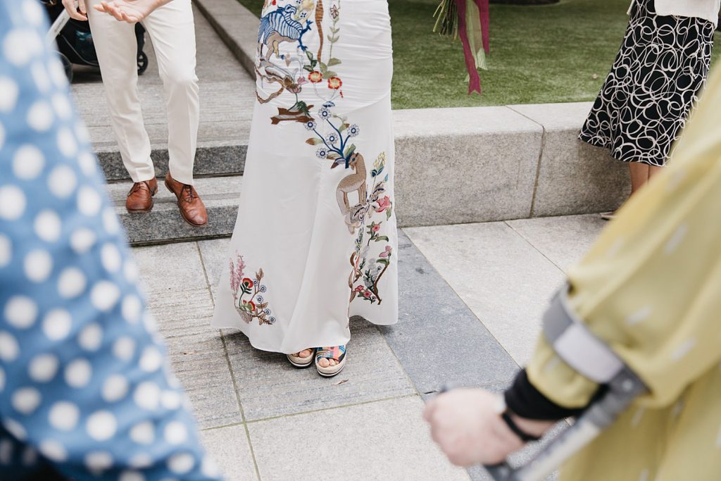 floral wedding dress