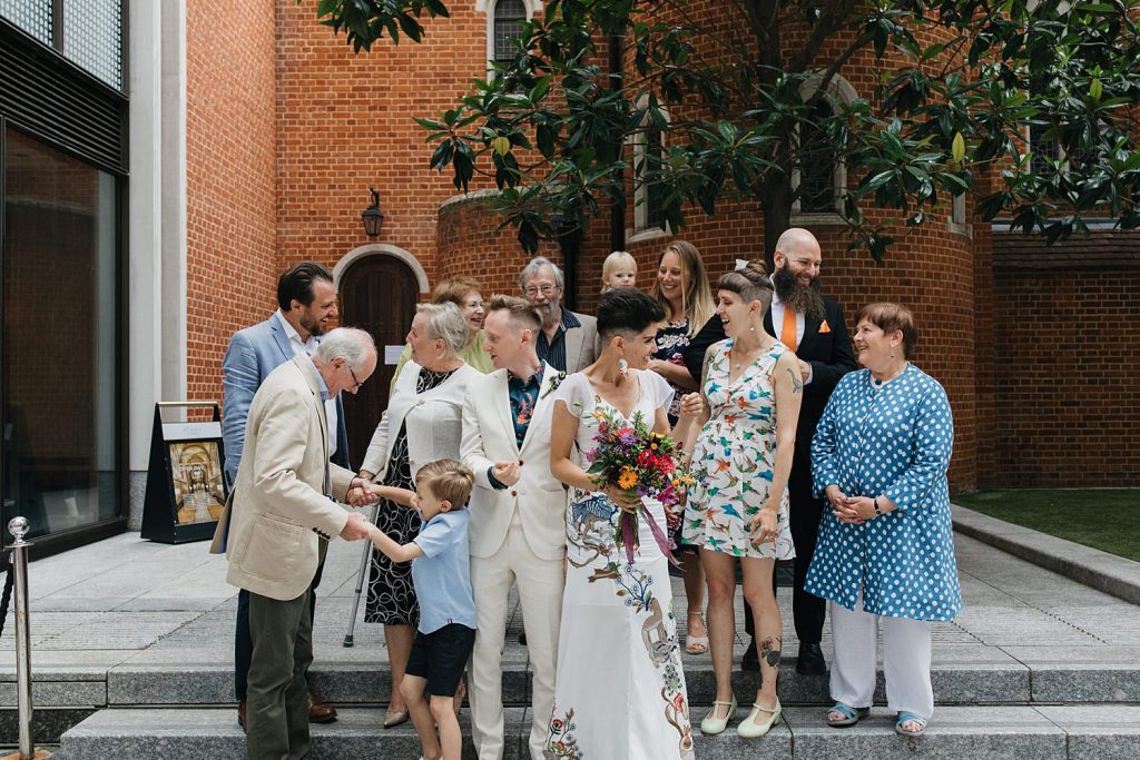 family photo laughing