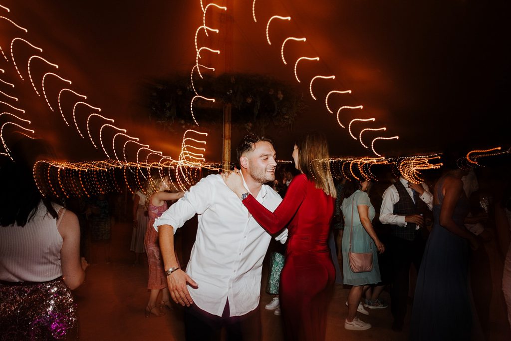 dancing wedding guest